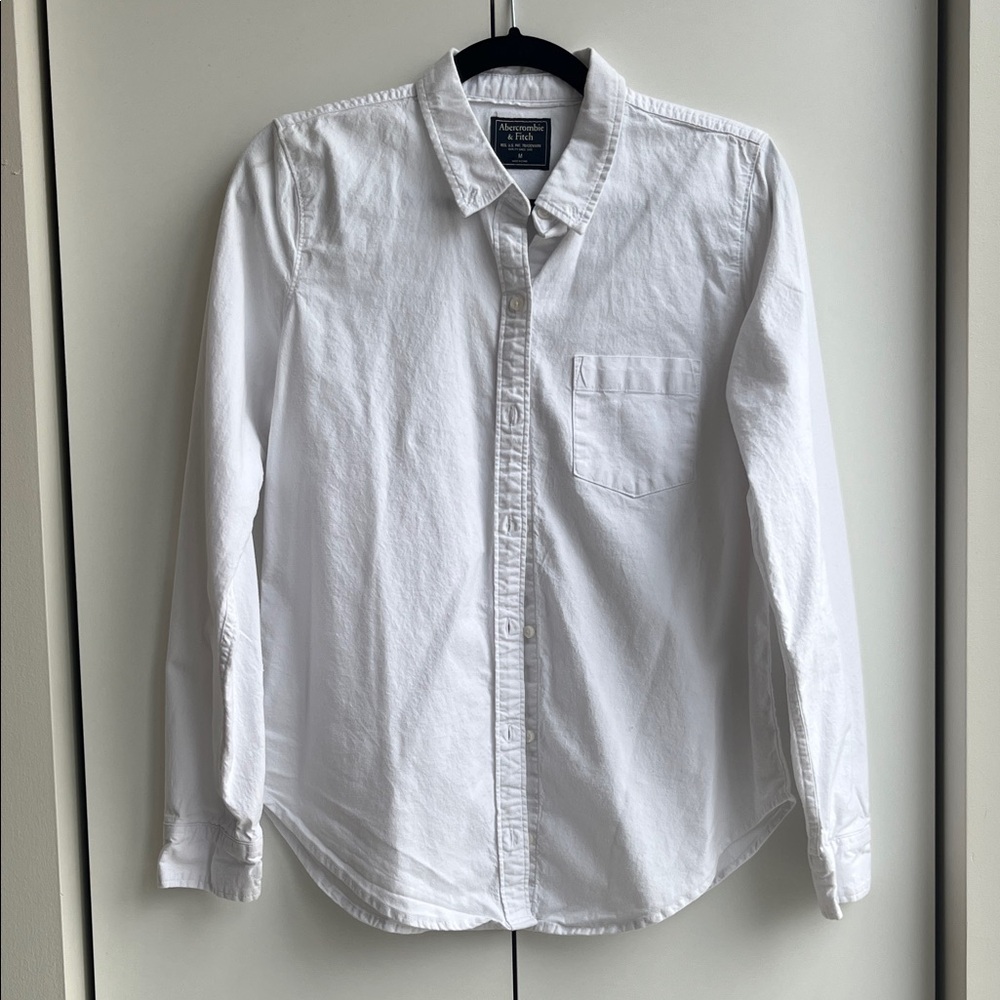 Abercrombie & Fitch White Button-Down Shirt